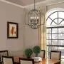 T&A Orb Black 6-Light Chandelier,Rustic Wrought Iron Large Chandelier Modern Farmhouse Hanging Light for Dining Room Foyer Kitchen T&A Orb Black 6-Light Chandelier,Rustic Wrought Iron Large Chandelier Modern Farmhouse Hanging Light for Dining Room Foyer Kitchen