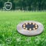 Solar Ground Light Outdoor,Warm Disk Light LED Solar Garden Path Lightst Waterproof Sidewalk Lights Solar Powered Landscape Lighting for Lawn Patio Pathway Yard Deck Walkway Flood Lights (8 Packs）