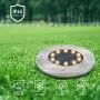 Solar Ground Light Outdoor,Warm Disk Light LED Solar Garden Path Lightst Waterproof Sidewalk Lights Solar Powered Landscape Lighting for Lawn Patio Pathway Yard Deck Walkway Flood Lights (8 Packs）