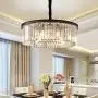 Meelighting Crystal Chandeliers Modern Contemporary Ceiling Lights Fixtures Pendant Lighting Dining Room Living Room Chandelier D21.6'' H7.1''