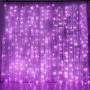 Funpeny Window Curtain String Light, 300 LED 8 Lighting Modes Fairy Lights Remote Control USB Powered, Waterproof Lights for Christmas Bedroom Party Wedding Home Garden Wall Decorations, Purple