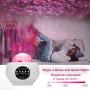 Galaxy Projector BSYUN 2nd Version 3 in 1 Sound Activated Night Lights Projector with Remote Control for Bedroom Room Ceiling Décor Gift for Kids Adults (White)