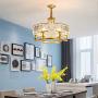 Healer 25 inch Crystal Chandelier Hanging Lighting Fixtures Semi Flush Mount Gold Finish, Modern Luxury Ceiling Lights with 6 E14 Base for Dining / Living Room Bedroom