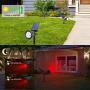 Solar Lights Outdoor, Clordeal 4-LED Spotlight Wall Light 180° Adjustable Waterproof Outdoor Security Pathway Lighting Auto On/Off 2-in-1 Solar Wall Night Lights(2 Pack, Red )