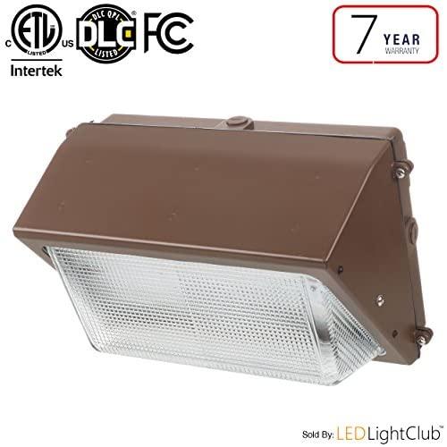 LED Wall Pack Fixture, 90W (400W MH Replacement), 0-10V Dimmable, 5000K, 10780LM, DLC 4.2 & ETL, Made with Real Glass, Waterproof Rated, Outdoor Lighting