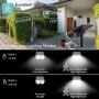 Linkind LED Solar Motion Sensor Landscape Spotlights, Max 650lm IP67 Waterproof Outdoor Landscape Lights Wireless Solar Powered Lights for Garden Yard Driveway Porch Walkway, 2 Pack, Cold White