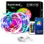 Smart Led Strip Lights, hyrion 32.8ft, 2 Rolls of 16.4ft Rope Lights Sync to Music with Bluetooth App Controller and 24 Key Remote, Color Changing Led Lights for Bedroom and Home Decoration