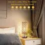 Touch Control Crystal Table Lamp Set of 2 Bedside Nightstand Lamps with 2 USB Charging Ports, 3-Way Dimmable, K9 Crystal Decorative Desk Lamp for Bedroom, Girls Guest Room, Living Room, Bulbs Included