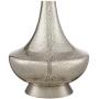 Trixie Modern Table Lamp Mercury Glass Drum Shade for Living Room Family Bedroom Bedside Nightstand Office - Possini Euro Design