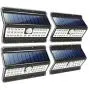 EZBASICS Solar Lights Outdoor, 3 Optional Modes Wireless Motion Sensor Solar Light, IP 65 Waterproof, Security Lights for Front Door, Yard, Garage, Deck, 4 Pack