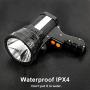 Super Bright Spotlight, 6000 High Lumens Rechargeable Spot Lights Handheld Flashlight Boat Light with 9600mAh Battery Tripod and USB Output, IPX4 Waterproof