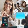 EVISTA Night Light Bluetooth Speaker Lamp - Touch Table Lamp for Bedroom Bluetooth Nightlight Speaker Dimmable Lighting + 7 Color Lights