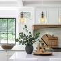 Pendant Light Fixtures, Zicbol Glass Hanging Light 3 Lights Adjustable Cable Kitchen Island Light, Modern Crystal Chandelier for Dining Room, Living Room, Restaurant, Bar
