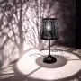 Touch Control Mini Table Lamp,  3 Way Dimmable Bedside Lamp, Decorative Nightstand Lamp for Bedroom, Living Room, Black Metal Shade Forest Lighting, Bulb Included