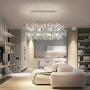 Ganeed Chandeliers Firework,12-Light LED Pendant Lighting,Modern Crystal Stainless Steel Hanging Light Fixture for Dinner Table Bedroom Living Room Porch L 36.5''(Chrome)