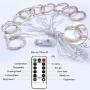 Tiandirenhe Window Curtain Fairy String Lights, 9.8x9.8FT 300 LED USB Powered Waterproof, 8 Lighting Modes with Hooks , Remote Control Timer for Bedroom Wedding Party Home Indoor Outdoor (Warm White)