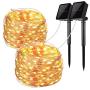 Solar String Lights, Sunlitec 100 LEDs Starry String Lights, Copper Wire Solar Lights Ambiance Lighting for Outdoor, Gardens, Homes, Dancing, Christmas Party 2 Pack Solar String Lights, Sunlitec 100 LEDs Starry String Lights, Copper Wire Solar Lights Ambiance Lighting for Outdoor, Gardens, Homes, Dancing, Christmas Party 2 Pack