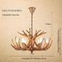 Lymxxl Antler Chandelier Resin American Country Retro Deer Horn Lighting E12 Bulb Warm White Decoration Lamps for Dining Rooms Clothing Store Living Room Bar Cafe - UL (6 Light Antlers + 3 Antlers) Lymxxl Antler Chandelier Resin American Country Retro Deer Horn Lighting E12 Bulb Warm White Decoration Lamps for Dining Rooms Clothing Store Living Room Bar Cafe - UL (6 Light Antlers + 3 Antlers)