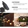 Solar String Lights, MagicPro 15 LED Light Bulbs Solar String Light Waterproof Heavy Duty Outdoor Solar Lights 44 Ft for Garden Yard Deck Warm White
