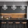 Q&S Mini Crystal Chandelier Modern Chrome Small Pendant Light Ceiling Fixture for Hallway Entryway Dining Room Kitchen Office, W11.8'',1 Light E26.