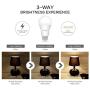 3-Way LED Light Bulb 40/60/100W Equivalent, 500-1200-1600LM High Lumens and 4000K Natural White 6/10/15W LED Lighting, Scheinenda E26 Base LED Bulb for Table Lamp, Ceiling Light & Living Room2 Packs