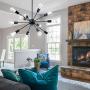 YAOHONG Sputnik Chandelier Mount Ceiling Light 12 Lights Modern Ceiling Light Fixture Black Retro Industrial Pendant Lighting for Dining Room Kitchen Living Room Bedroom