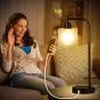 Industrial Lamp,Tomshine Desk Lamp with 2 USB Ports,Stepless Dimmable Vintage Nightstand Lamp, Glass Shade Bedroom Lamp for Bedroom, Living Room Industrial Lamp,Tomshine Desk Lamp with 2 USB Ports,Stepless Dimmable Vintage Nightstand Lamp, Glass Shade Bedroom Lamp for Bedroom, Living Room