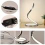 KARMIQI Dimmable LED Table Lamp for Bedroom, 7W Touch Control Table Lamp, Modern Spiral Bedside Nightstand Lamp for Living Room