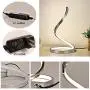 KARMIQI Dimmable LED Table Lamp for Bedroom, 7W Touch Control Table Lamp, Modern Spiral Bedside Nightstand Lamp for Living Room