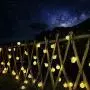 LECIEL Solar Powered String Lights Outdoor, 50 LEDs 24 FT Crystal Globe Lights with 8 Modes, Waterproof Solar Patio Outside Lights for Garden Yard Home Wedding Party Decoration(Warm White)