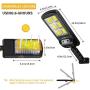 JAMIEWIN 120 led Solar Street Lights Outdoor Wireless Solar Flood Light Motion Sensor Security Light with 3 Lighting Modes for Garden, Street, Deck, Fence, Patio, Path - 2 Pack