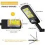 JAMIEWIN 120 led Solar Street Lights Outdoor Wireless Solar Flood Light Motion Sensor Security Light with 3 Lighting Modes for Garden, Street, Deck, Fence, Patio, Path - 2 Pack JAMIEWIN 120 led Solar Street Lights Outdoor Wireless Solar Flood Light Motion Sensor Security Light with 3 Lighting Modes for Garden, Street, Deck, Fence, Patio, Path - 2 Pack
