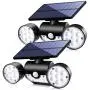 Solar Lights Outdoor ,Fatpoom 30 LED Solar Security Light with Motion Sensor Dual Head Spotlights IP65 Waterproof 360° Adjustable Solar Motion Lights Outdoor for Front Door Garage Patio Deck (2 Pack)