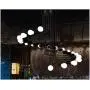 LITFAD Black Industrial Style Pendant Light 26 Light 26 Tier LED Chandelier Vintage Iron Metal Ceiling Hanging Light for Dining Room Restaurant Bar Cafe