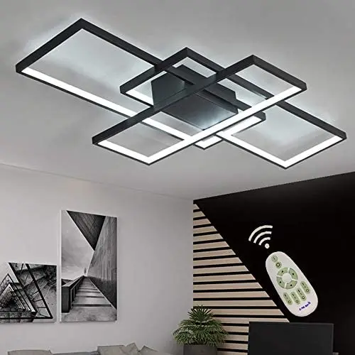 LED Ceiling Light Dimmable Living Room Kitchen Island Table Light Fixture With Remote Control, Modern Dining Room Flush Mount Acrylic Chic Design Ceiling Chandeliers Lighting for Bedroom Bathroom Lamp LED Ceiling Light Dimmable Living Room Kitchen Island Table Light Fixture With Remote Control, Modern Dining Room Flush Mount Acrylic Chic Design Ceiling Chandeliers Lighting for Bedroom Bathroom Lamp