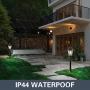 Goalplus Outdoor Post Light Fixture with Pier Mount for Yard 24 1/2'' High Post Lamp Antique Bronze Post Lantern with Clear Seeded Glass, IP44 60W E26, 1 Pack, LM4610-M