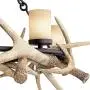 Antler Lodge Black Large Round Chandelier 36 3/4'' Wide Country Cottage Rustic LED Woven Deer Horn 6-Light Fixture for Dining Room House Island Entryway Bedroom Living Room - Franklin Iron Works