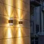 RINLNOY Outdoor Wall lamp Waterproof Porch Light 12W, Black Upper and Lower Modern Wall lamp, 1320 lumens, IP65 Waterproof Upper and Lower Lamps, Indoor and Outdoor Porch Lamps, 3000K Warm White
