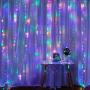 300 LED Curtain String Lights,8 Modes,9.8x9.8 Fairy String Lights USB with Remote for Bedroom Wedding,Outdoor and Indoor Wall Decoration Christmas Lights