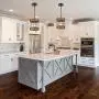 EUL Rustic Kitchen Pendant Hanging Light Wood & Metal Wire Cage Ceiling Lamp Shade Distressed Brown