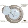 Hamilton Hills New Round Flush Mount Thin Ceiling Light LED Disc Shaped Thinnest Round Dimmable Lighting Fixture Direct Wire Lights No Drywall Work Required 3000K Bright White 12'' Brushed Nickel