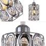 Swag Plug-in Crystal Pendant Light with 3.2 Ft Hanging Cord and On/Off Switch, Original Industrial Cage and Crystal Lampshade Design Hanging Lamp for Dining Room Restaurant Bed Room Hallway