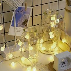 Battery Fairy Globe String Lights - 2 Pack 20 LED 9.8ft Twinkle String Lights for Indoor Bedroom Party Festival Decorative (Warm White 2)