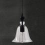 Industrial Vintage Retro Single Light Mini Pendant Light - LITFAD 8.6'' Pendant Lamp Ceiling Light Chandelier with Clear Bell Glass Shade