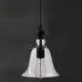 Industrial Vintage Retro Single Light Mini Pendant Light - LITFAD 8.6'' Pendant Lamp Ceiling Light Chandelier with Clear Bell Glass Shade