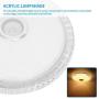 SOOTOP LED Music Ceiling Light, Imitating Crystal Border with Bluetooth Speaker Ceiling Crystal Lamp for Living Room Bedroom, Dimmable White Warm Light RGB Color Changing