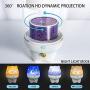 YKLWORLD Kids Night Light Projector, Star Light Projector Lamp with Bluetooth Speaker Remote Control USB Charging 360 Degree Starry Rotating Nightlight for Baby Bedroom Toys Xmas Gift - 6 Sets of Film