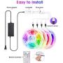 65.6FT/20M LED Lights for Bedroom, 5050 RGB LED Strip Lights with Bluetooth Controller, Sync to Music LED Light Color Changing LED Strip Lights, 23 Keys Remote LED Lights for Bedroom Home Party
