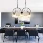 YYJLX Dining Room Light Fixture Hanging 6-Light Modern Crystal Pendant Lighting for Kitchen Island