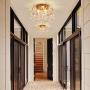 Q&S Small Chandelier, Modern Gold Mini Crystal Chandelier Ceiling Light Fixture for Bedroom,Hallway, Entryway ,G9 3-Light.